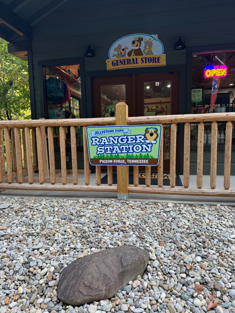 Ranger Station sign outside the General Store at Jellystone Park Pigeon Forge