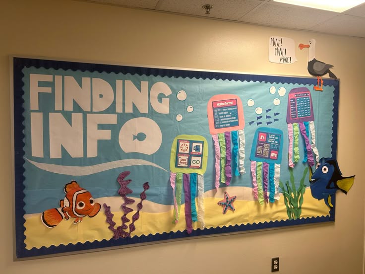 finding nemo bulletin board classroom ocean theme cartoon display