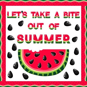 watermelon bulletin board kit classroom summer theme decor