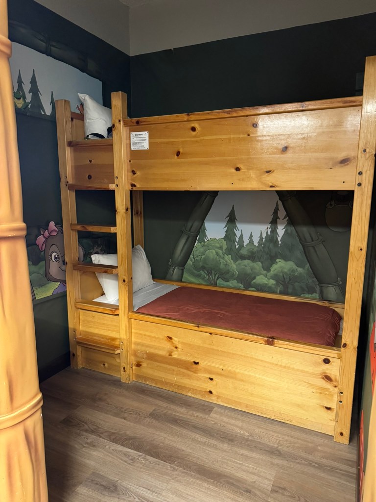 KimKamp Suite kid bunk beds at Great Wolf Lodge in Grapevine, TX 