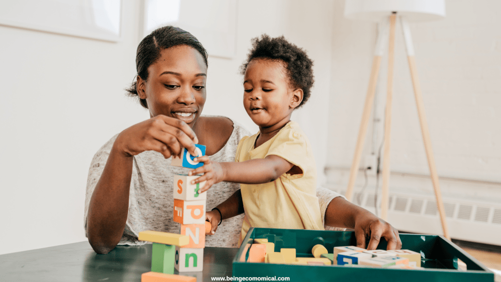 Wooden animal puzzle activity for 2 year olds during quiet play.