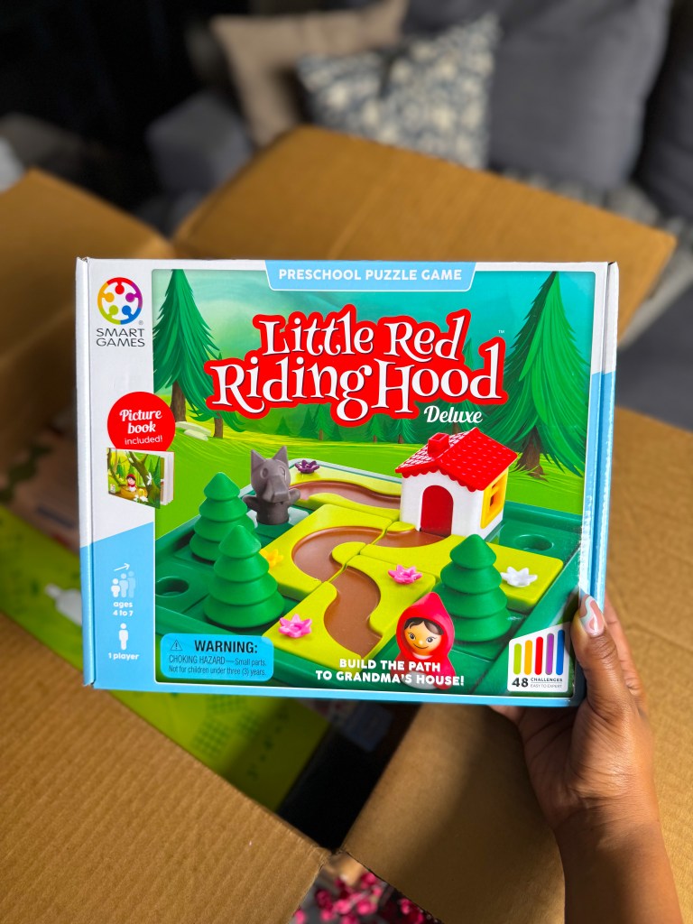 SmartGames Little Red Riding Hood Deluxe logic puzzle game for preschool and kindergarten learners.