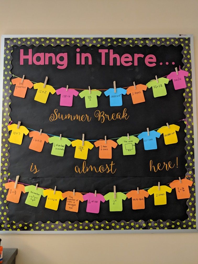 hang in there summer is almost here bulletin board classroom countdown display