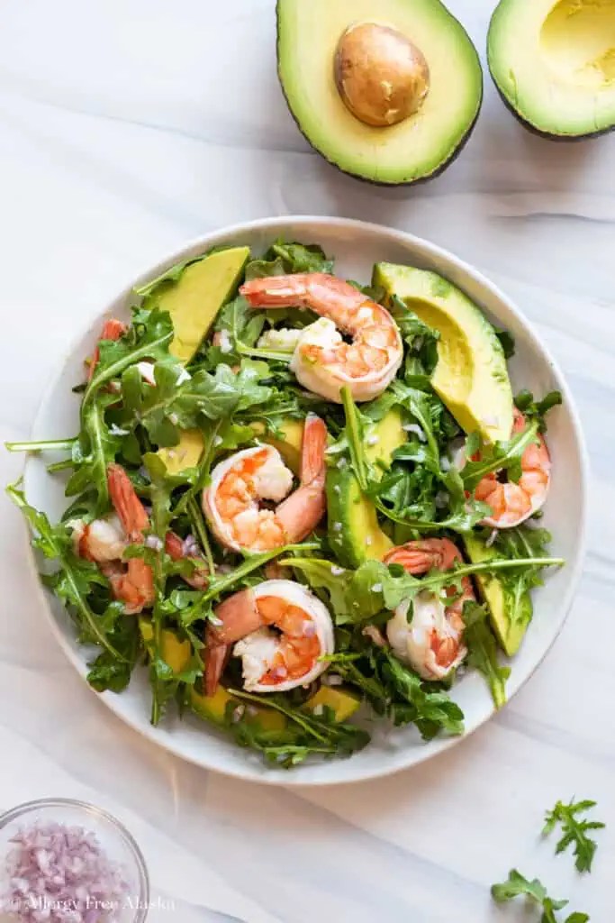 healthy shrimp avocado salad light dinner