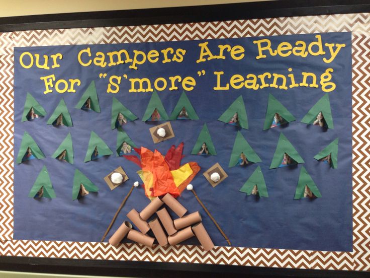 camping smores bulletin board classroom summer theme display