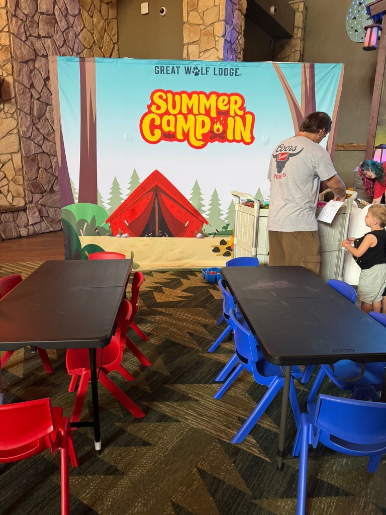 Summer Camp In in the lobby of Great Wolf Lodge in Grapevine, Texas