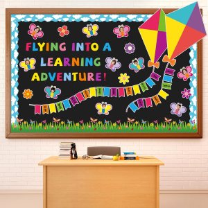 airplane bulletin board kit classroom end of year travel theme decor