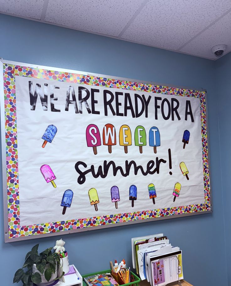 ready for a sweet summer bulletin board classroom popsicle theme display