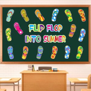 flip flop classroom decorations bulletin board summer theme