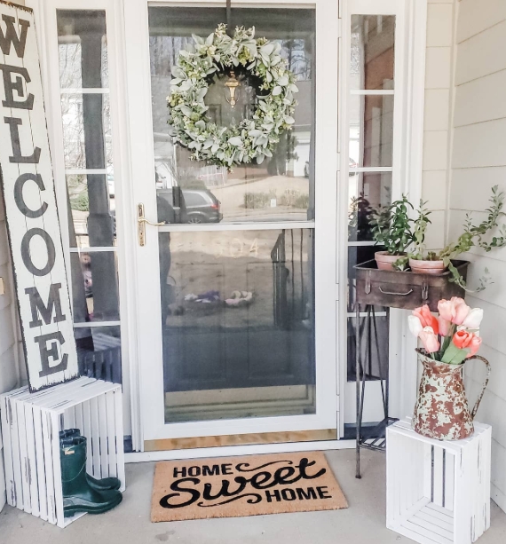 spring front porch decorating ideas
spring porch decor with flowers
farmhouse style spring porch inspiration
pastel spring porch with wreath and florals
front porch makeover for spring season
small spring porch ideas with plants
colorful spring front door decorations
spring porch with rocking chairs and planters
elegant spring porch entryway decor
cozy cottage style spring porch
Easter-themed front porch decorations
DIY spring porch decor ideas
neutral spring porch with greenery
budget-friendly spring porch refresh
bright and airy spring porch setup
modern farmhouse front porch for spring
symmetrical spring porch with double doors
pink and white floral porch decor for spring
rustic spring porch with vintage touches
welcoming front porch with spring wreaths