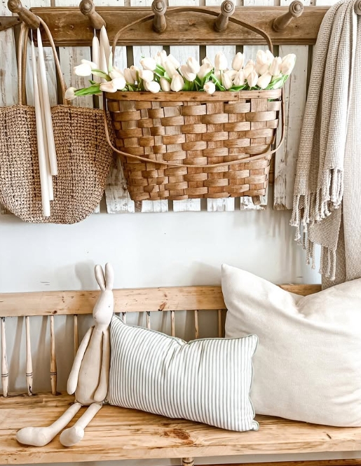 spring home decor | spring decorating ideas | seasonal home decor | spring decor inspiration | light and airy home decor | spring centerpiece ideas | Easter home decor | farmhouse spring decor | rustic spring decor | vintage spring decor | cozy spring living room | spring entryway decor | spring floral arrangement | pastel home accents | cottagecore spring style | spring tablescape ideas | spring vignette styling | fresh flower home display | DIY spring decor | budget-friendly spring decorating