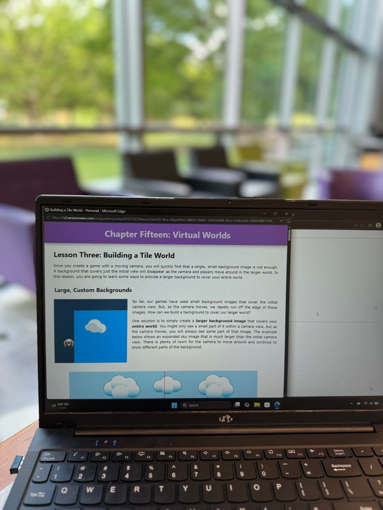 Create your own build lesson in the CompuScholar Unity course