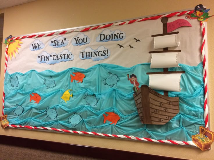 fin tastic work bulletin board ocean classroom student display