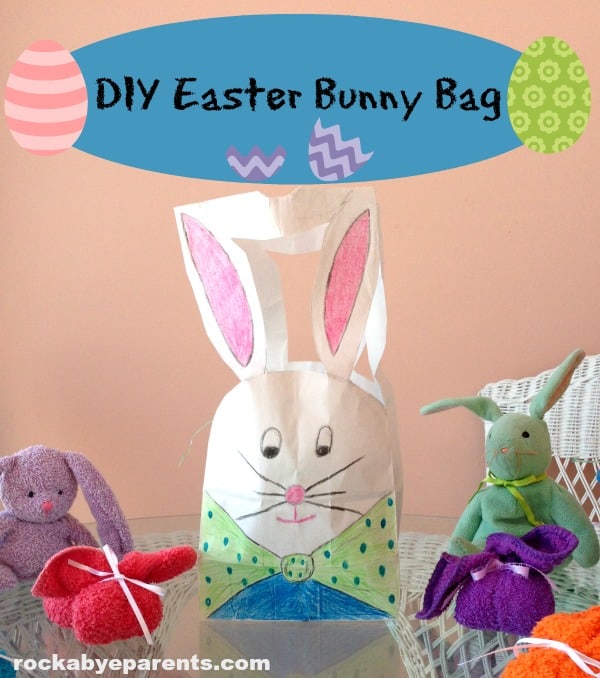 diy easter bunny bag craft for kids paper treat bag idea