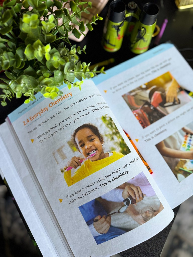 Chemistry in everyday life lesson for young homeschool science students