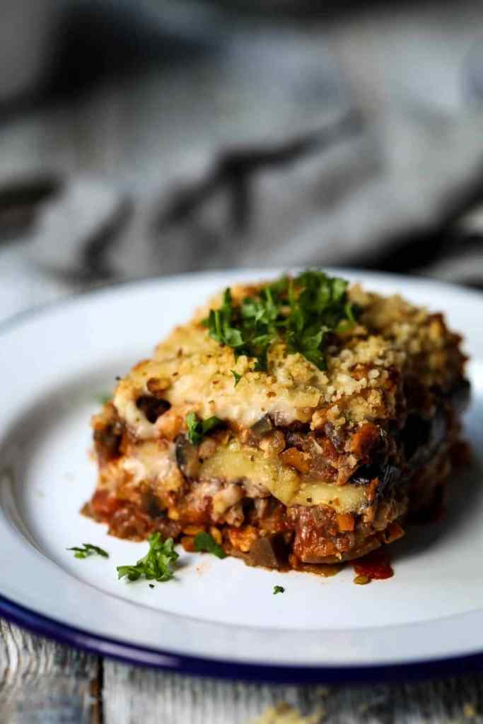 healthy vegan eggplant lasagna low carb dinner