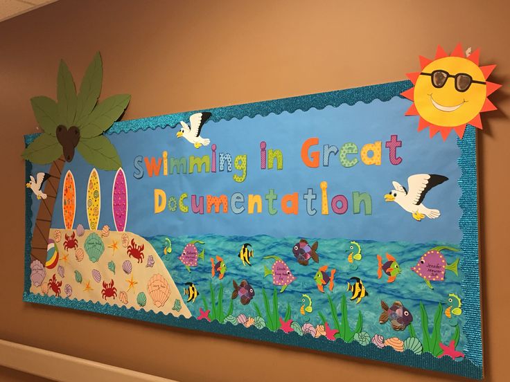 swimming in great work bulletin board ocean classroom student display
