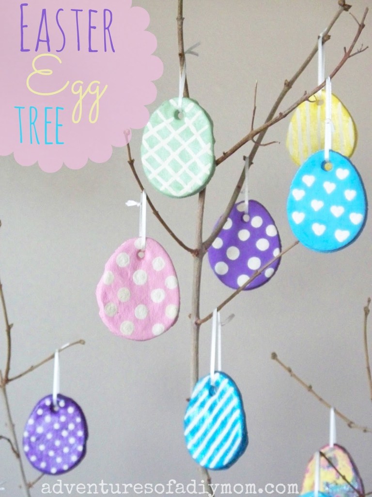 easter egg tree decoration diy hanging egg ornaments spring decor idea