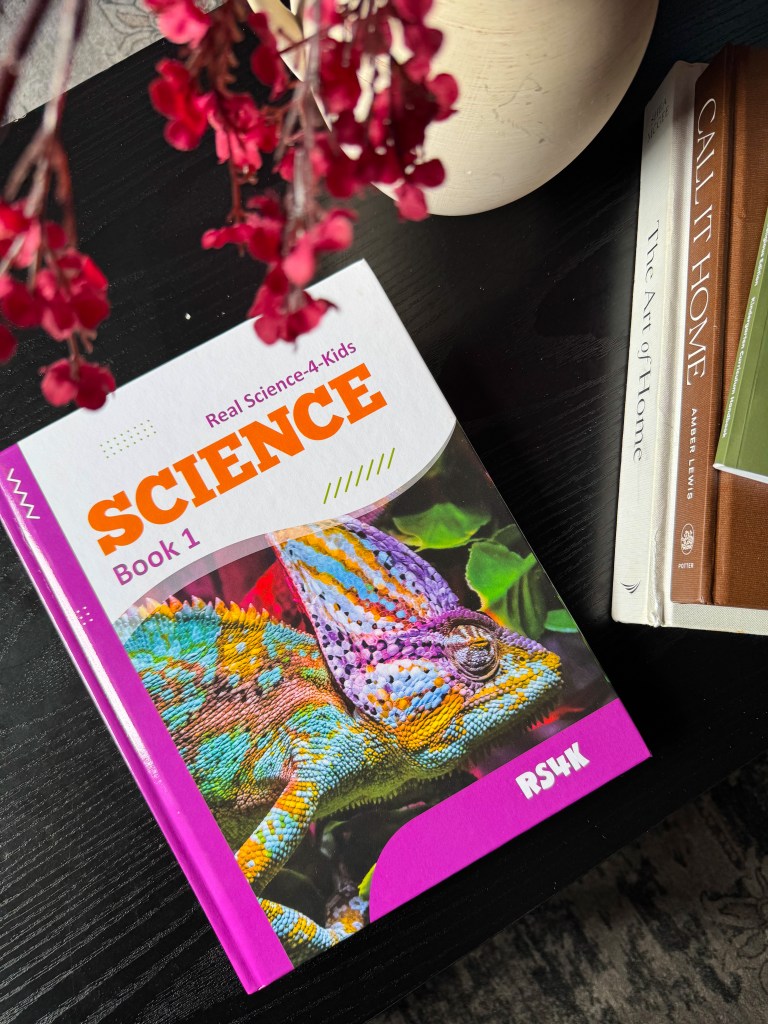 Real Science-4-Kids Science Book 1 included in the Timberdoodle Kindergarten Curriculum Kit.