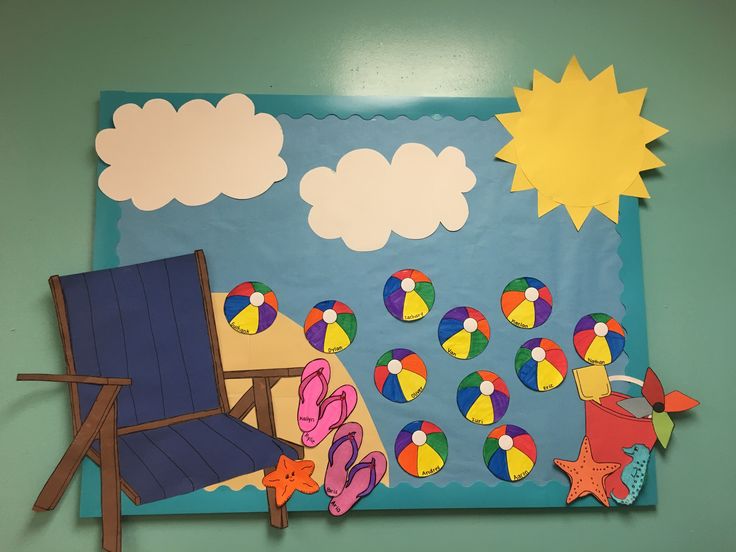 summer beach chair bulletin board classroom beach decor scene