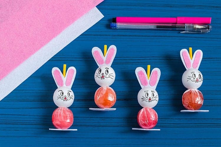 easter bunny lollipop craft for kids easy diy treat idea